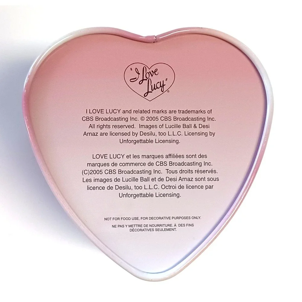 I Love Lucy Watch NWT Pink Band Chocolate Factory Job Switching Heart Tin